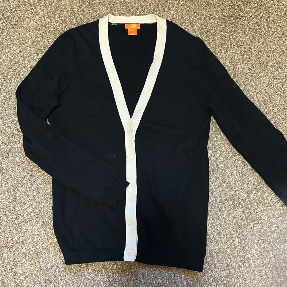 Black cardigan with white outline from Joe Fresh, size M